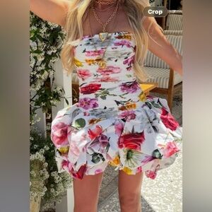 Aje Violette bubble hem mini dress